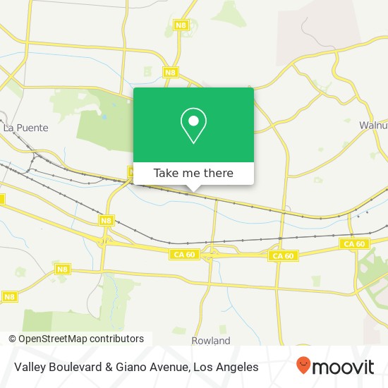 Valley Boulevard & Giano Avenue map
