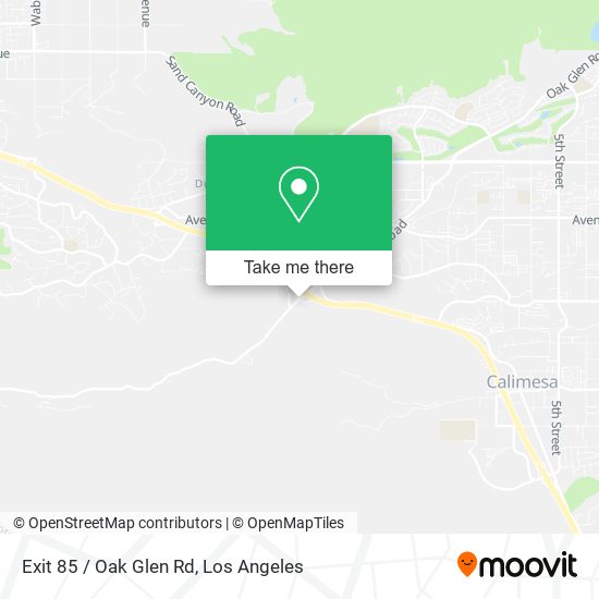 Exit 85 / Oak Glen Rd map