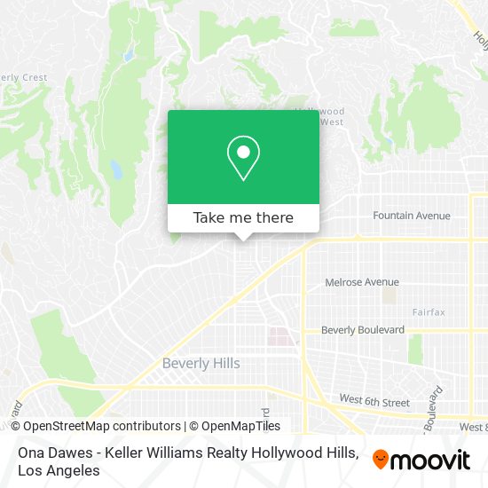Mapa de Ona Dawes - Keller Williams Realty Hollywood Hills