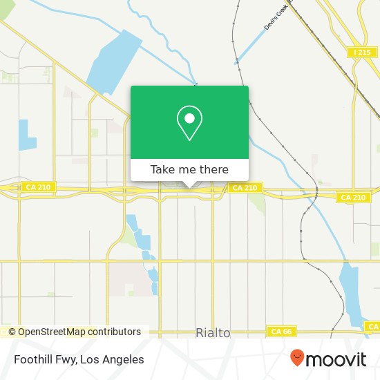 Foothill Fwy map