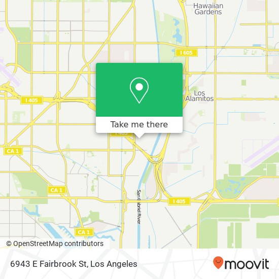 6943 E Fairbrook St map