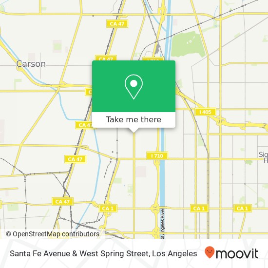 Santa Fe Avenue & West Spring Street map
