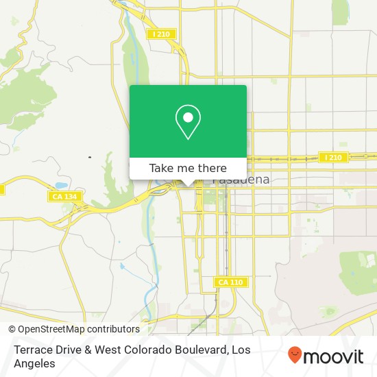 Terrace Drive & West Colorado Boulevard map