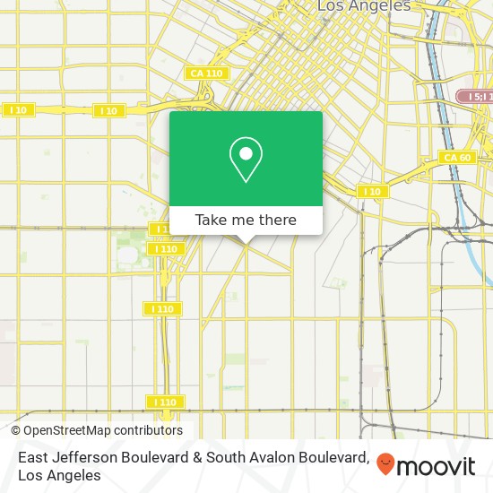 East Jefferson Boulevard & South Avalon Boulevard map