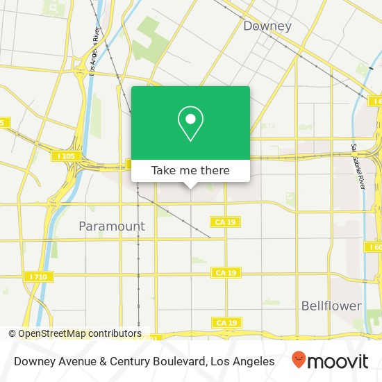 Downey Avenue & Century Boulevard map