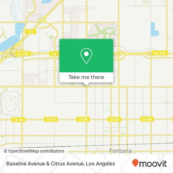 Baseline Avenue & Citrus Avenue map