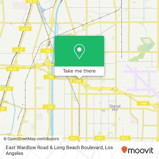 East Wardlow Road & Long Beach Boulevard map