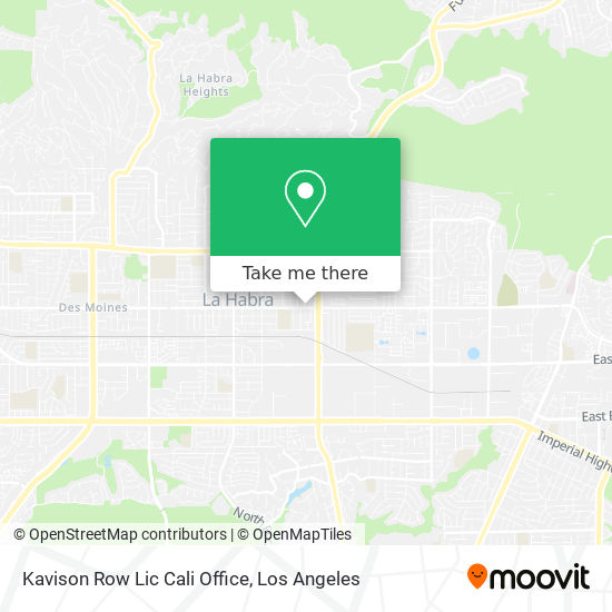Kavison Row Lic Cali Office map