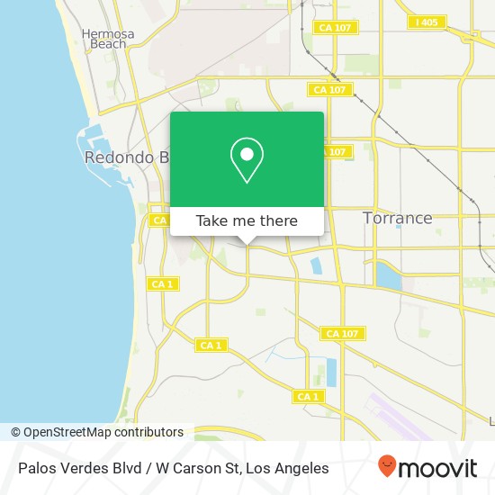 Mapa de Palos Verdes Blvd / W Carson St