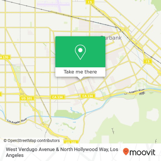 West Verdugo Avenue & North Hollywood Way map