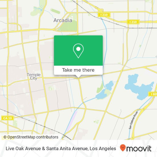Mapa de Live Oak Avenue & Santa Anita Avenue