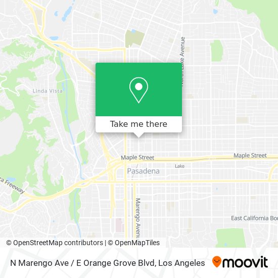 Mapa de N Marengo Ave / E Orange Grove Blvd