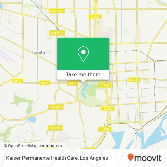 Mapa de Kaiser Permanente Health Care