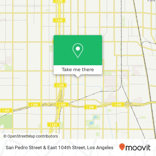 San Pedro Street & East 104th Street map