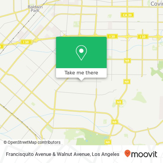 Francisquito Avenue & Walnut Avenue map