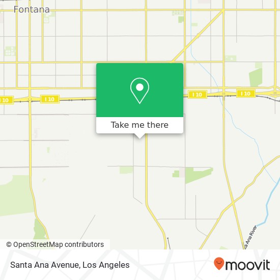 Santa Ana Avenue map