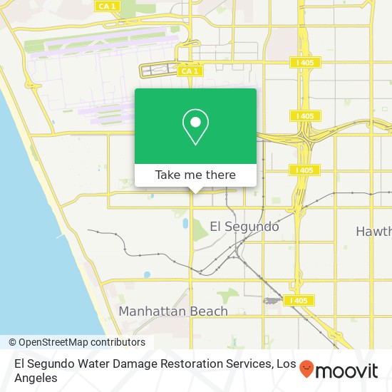 Mapa de El Segundo Water Damage Restoration Services