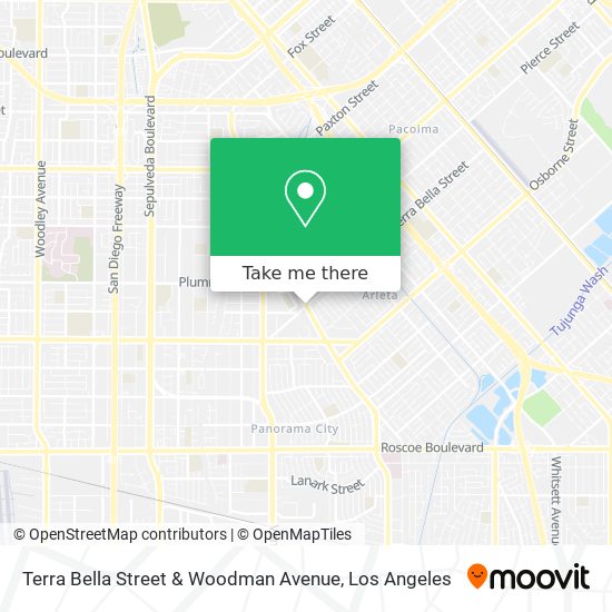 Mapa de Terra Bella Street & Woodman Avenue