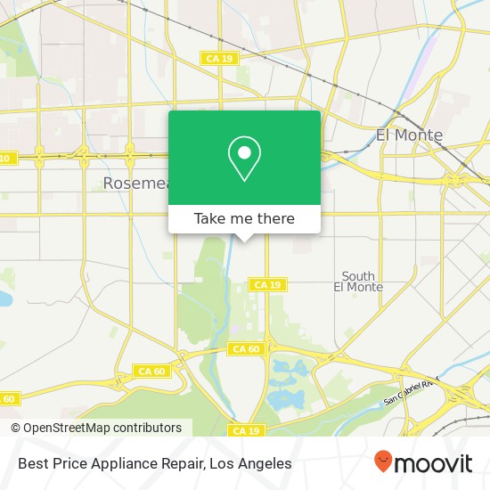 Best Price Appliance Repair map