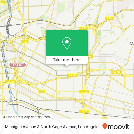 Michigan Avenue & North Gage Avenue map