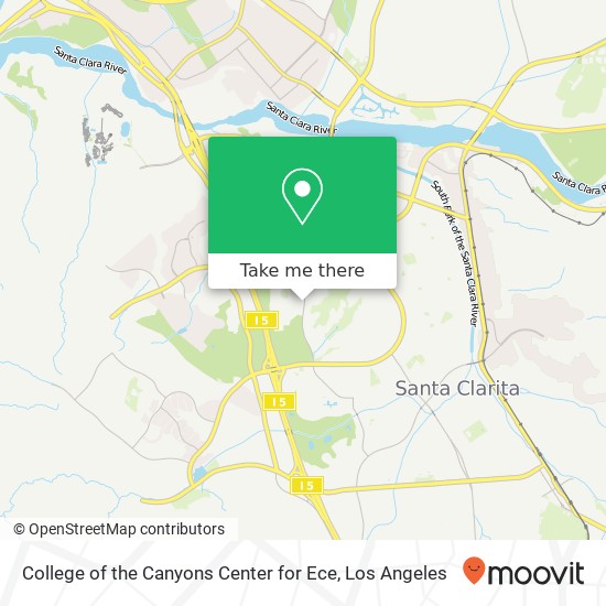 Mapa de College of the Canyons Center for Ece