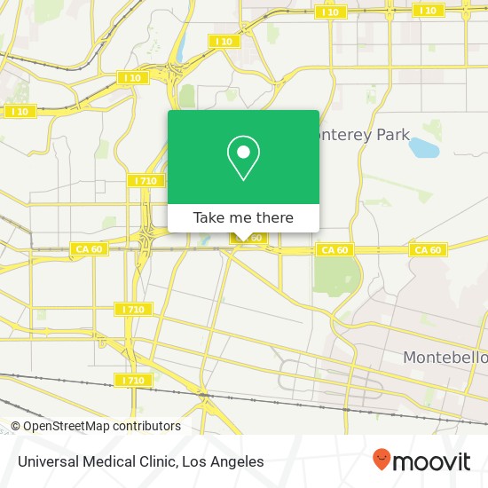 Universal Medical Clinic map