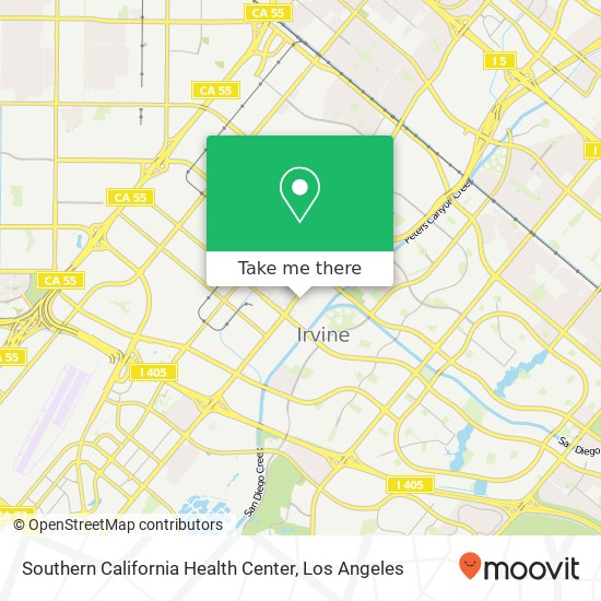 Southern California Health Center map