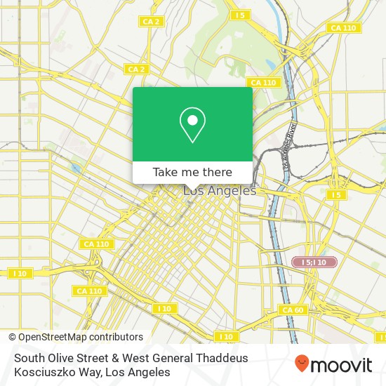 South Olive Street & West General Thaddeus Kosciuszko Way map