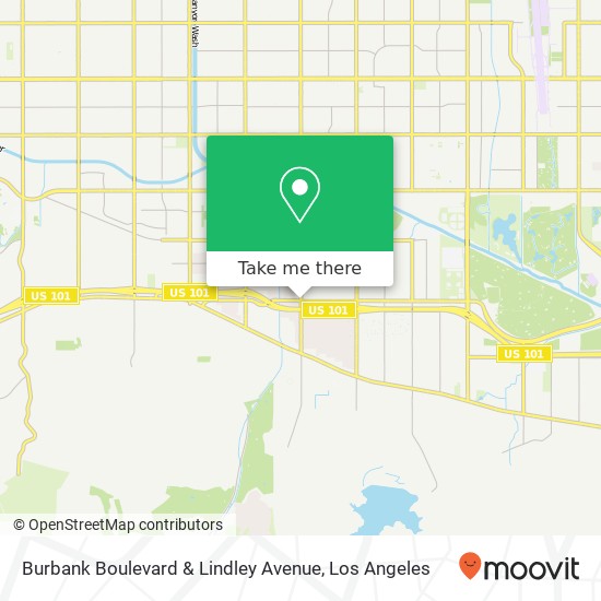 Burbank Boulevard & Lindley Avenue map