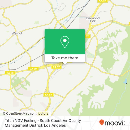 Mapa de Titan NGV Fueling - South Coast Air Quality Management District