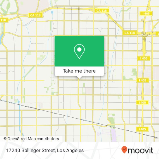 17240 Ballinger Street map