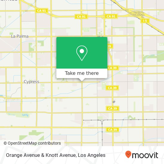 Orange Avenue & Knott Avenue map