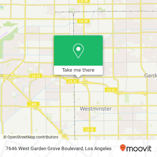 7646 West Garden Grove Boulevard map