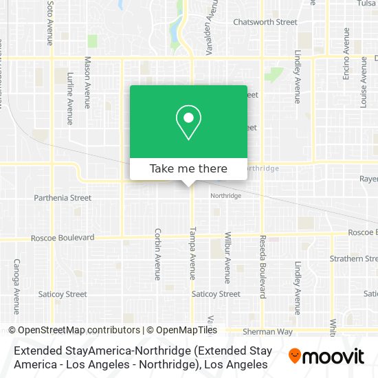 Mapa de Extended StayAmerica-Northridge (Extended Stay America - Los Angeles - Northridge)