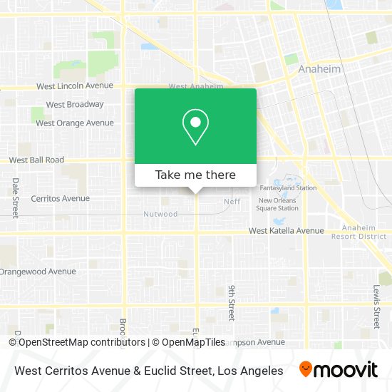 West Cerritos Avenue & Euclid Street map