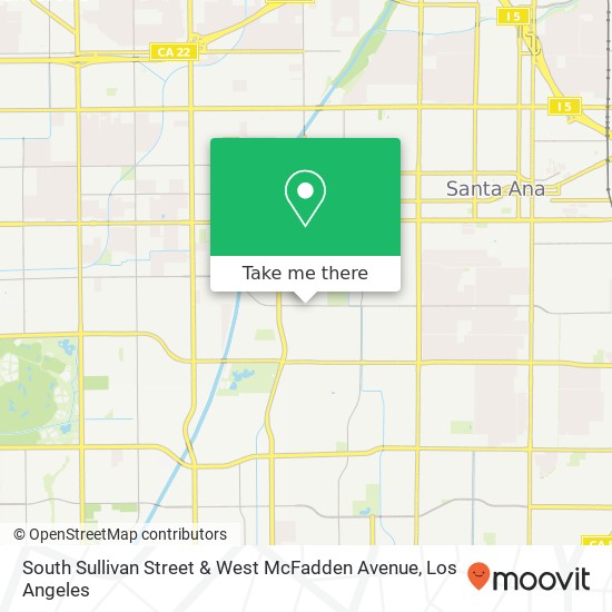 South Sullivan Street & West McFadden Avenue map