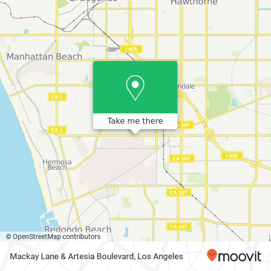 Mackay Lane & Artesia Boulevard map