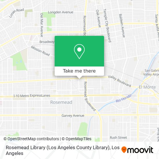 Mapa de Rosemead Library (Los Angeles County Library)