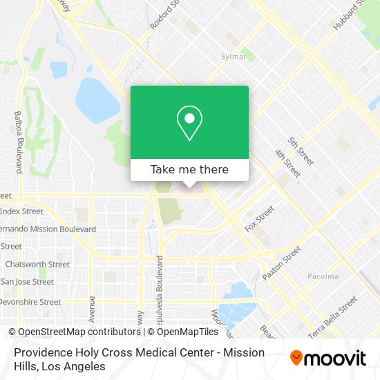 Providence Holy Cross Medical Center - Mission Hills map