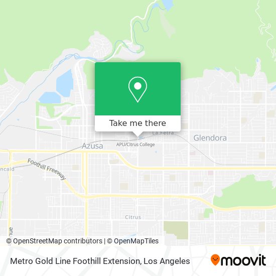 Metro Gold Line Foothill Extension map