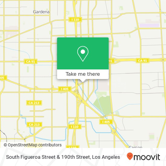 Mapa de South Figueroa Street & 190th Street