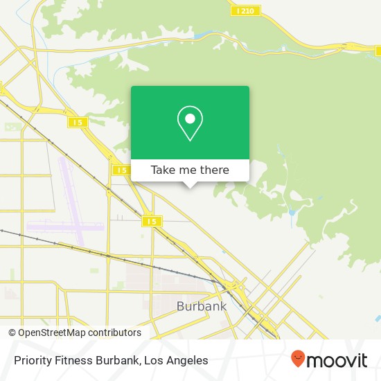 Priority Fitness Burbank map