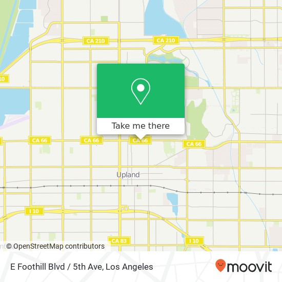 E Foothill Blvd / 5th Ave map