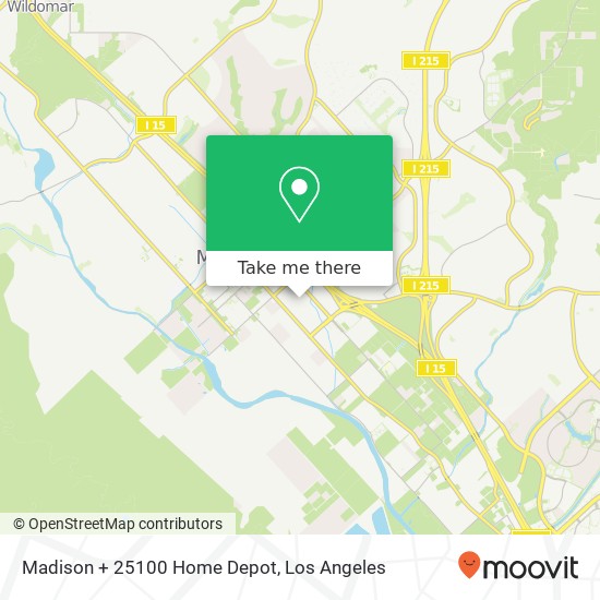 Mapa de Madison + 25100 Home Depot