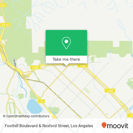 Foothill Boulevard & Roxford Street map