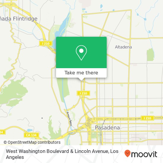 Mapa de West Washington Boulevard & Lincoln Avenue
