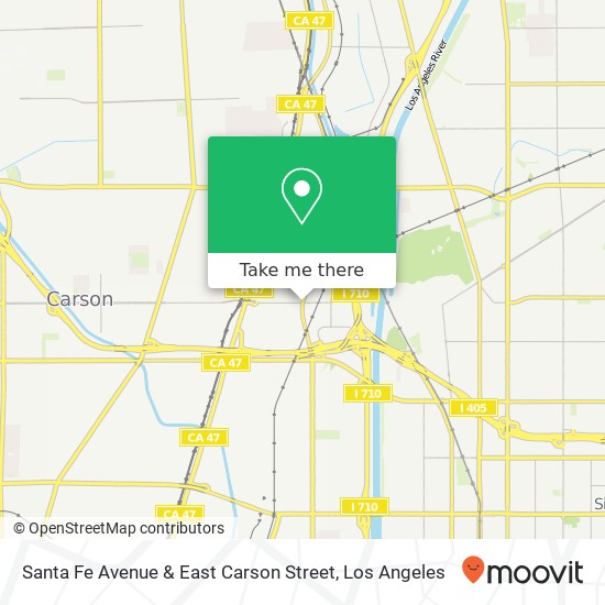 Santa Fe Avenue & East Carson Street map