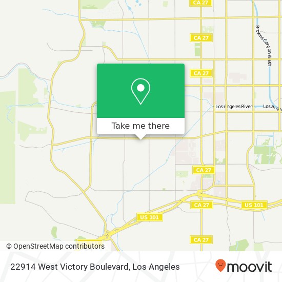 22914 West Victory Boulevard map