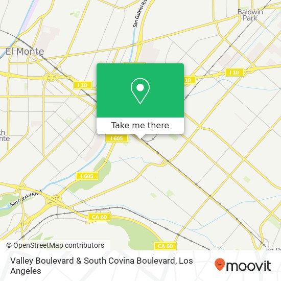 Mapa de Valley Boulevard & South Covina Boulevard
