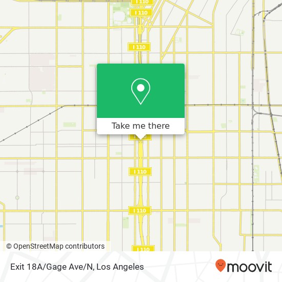 Mapa de Exit 18A/Gage Ave/N